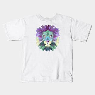 Polygonal lion head t-shirt Kids T-Shirt